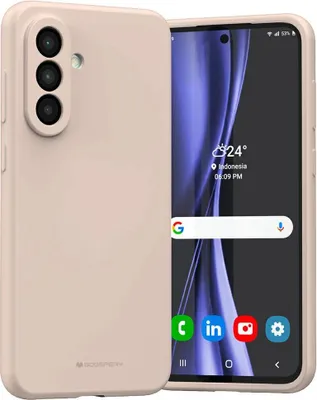 Immagine prodotto di Custodia in silicone Mercury per Samsung Galaxy A36 rosa e sabbia