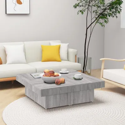 Produktbild von vidaXL Couchtisch Grau Sonoma 90x90x28 cm Holzwerkstoff - Couchtisch - Couchtische - Beistelltisch - Sofatisch