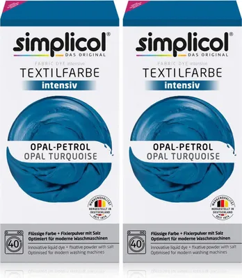 Produktbild von Simplicol Textilfarbe intensiv Opal-Petrol - Einfaches Färben (2er Pack)