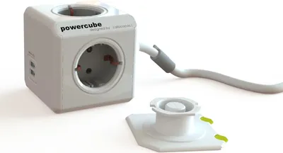 Produktbild von Dr. Bott Allocacoc PowerCube DuoUSB Extended 3 m, 4x Verteiler, 230V Schuko, 18547