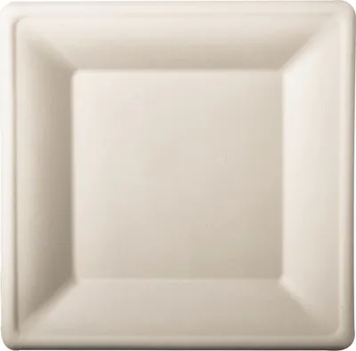 Produktbild von 50 Teller, Zuckerrohr "pure" eckig 26 cm x 26 cm weiss