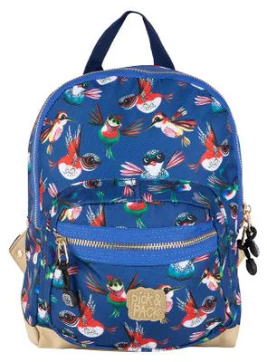 Produktbild von Pick & Pack Rucksack Vögel navy S - Kinderrucksack recyceltes Polyester
