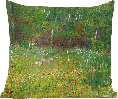 Produktbild von MuchoWow® Zierkissen Sofakissen Wohnzimmer Dekokissen 45x45 cm Asnières - Vincent van Gogh - Schlafpolster - Polster für das Sofa