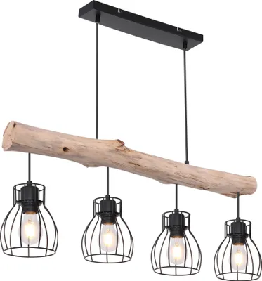 Produktbild von Globo Lighting Hängeleuchte Metall schwarz, 4x E27