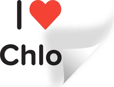 Produktbild von MuchoWow® Wandtattoo Wandsticker Wandaufkleber Ich liebe - Chloe - Mädchen 80x60 cm Selbstklebend und Repositionierbar - Faltenfrei