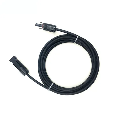 Produktbild von 2,5 mm2 14 AWG Solarmodulverlängerung Kupferdraht schwarz und rot mit Stecker Solar PV-Kabel