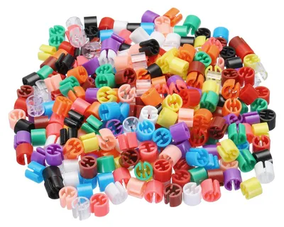 Kleiderbügel-Anhänger, 300 Stück, 12 Farben, 3,5 mm Stab