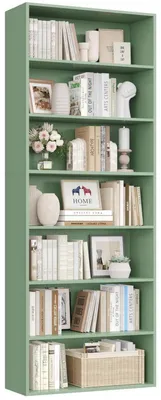 Produktbild von Bücherregal mit 7 Fächern 209,5 x 60 x 23,5 cm Grün