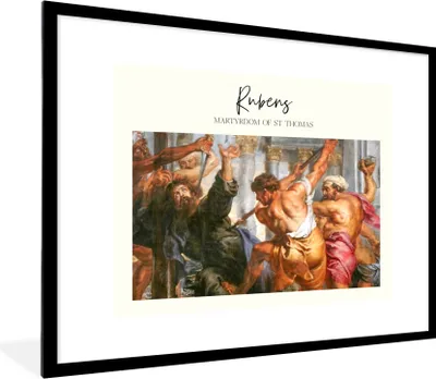 Produktbild von MuchoWow® Gerahmtes Poster Malerei - Rubens - Barock 80x60 cm - Poster mit Schwarzem Bilderrahmen Wandposter Rahmen Foto Bilder - Schlafzimmer-Dekorationen - Fotoposter