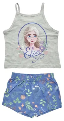 Produktbild von Disney Die Eiskönigin Elsa Kinder Schlafanzug Pyjama Shirt Shorts – Bunt / 116