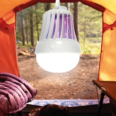 Image de Lampe Anti Insectes - JE CHERCHE UNE IDEE - Suspendue - Piège à Moustiques - Gris et Blanc