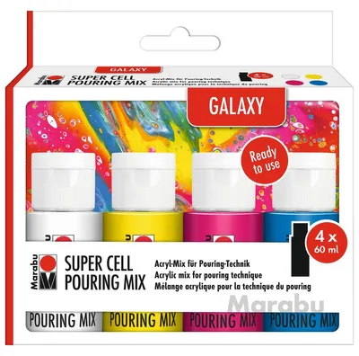 Produktbild von Marabu Super Cell Pouring Mix GALAXY 4x 60ml