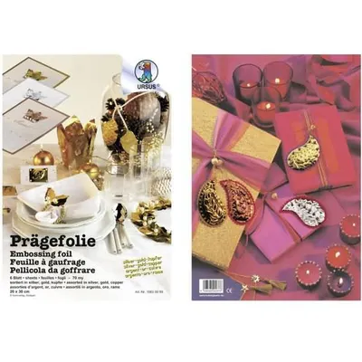 Produktbild von Prägefolie 70my 20x30cm VE=6 Blatt 3 Farben sortiert