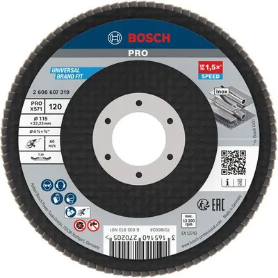 Obrázek produktu pro Brusná kotoučová deska PRO X571, šikmá, 115 mm, zrnitost K120