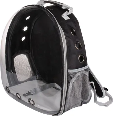 Immagine prodotto di Merco Petbag Zaino trasparente per animali domestici nero confezione da 1 pezzo