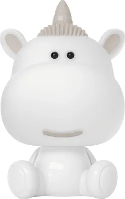 Imagen del producto de Luxus Europe - Lámpara de noche para habitación infantil, diseño de unicornio, color blanco - Lámpara de noche LED inalámbrica para niños - Recargable por USB-C