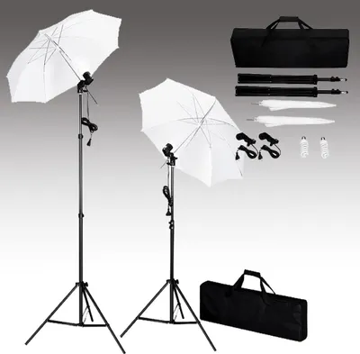 Obrázek produktu pro sada fotoateliéru vidaXL s pozadím, světly a deštníky