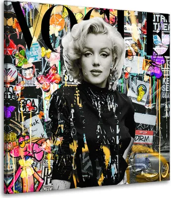 Produktbild von Pop Art Ikone Leinwandbild Wandbild XL Kunst Deko: 40x40x2cm