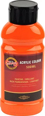 Obrázek produktu pro Koh-i-noor 1627/0230 - akrylová barva 500 ml, tmavě oranžová