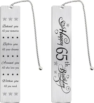 Produktbild von Famanu Lesezeichen 65. Geburtstag - Edelstahl, einzigartiges Geschenk