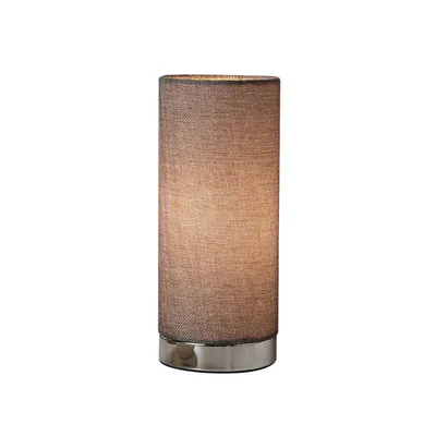 Produktbild von Graue Tischlampe Ronja mit Chromfuß