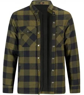 Productafbeelding van Herenhemd Boreal Check (olijfgroen/zwart), maat L