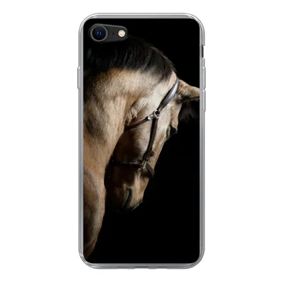 Produktbild von MuchoWow® Handyhülle Schutzhülle Hülle für iPhone 8 Pferde - Halfter - Schwarz Silikon Softcase Handy Hülle - Schutzhaube