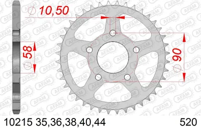 Produktbild von AFAM Kettenrad 10215-40 radseitig hinten 0 78kg