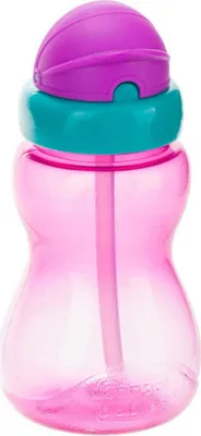Produktbild von Canpol, Trinkflasche mit klappbarem Strohhalm, 56/109, 1 Stck, Rosa /  / --- /  Neue Bezeichnung:  / Canpol Faltbare Trinkflasche mit Strohhalm, 1 Stck, Rosa