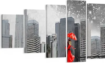 Produktbild von Bild auf Leinwand - Leinwandbild - Stadt Haus Straße - 100x60cm - Wand Bild - Wanddeko - Wandbilder - Leinwanddruck - Bilder - Kunstdruck - Wanddekoration - Leinwand bilder - Wandkunst - EG100x60-3948