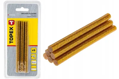 Zdjęcie produktu dla Wkłady Klejowe 8 mm, Brokatowe Złote, 6 szt.
