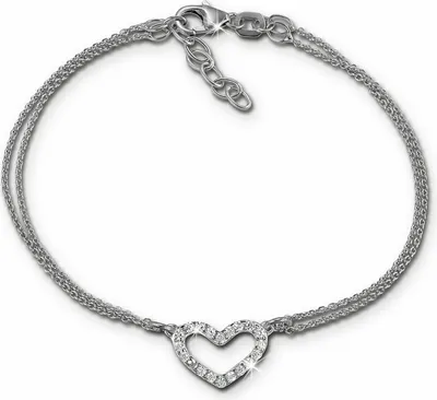 Produktbild von SilberDream Damen-Armband Zirkonia 925 Silber poliert 19cm weiß silber SDA2597J