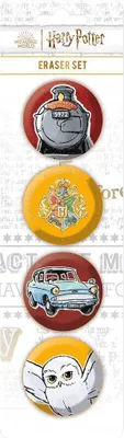 Produktbild von Harry Potter - Radiergummi 4er-Pack PM10671 (18,5 cm x 0,8 cm x 7,5 cm) (Bunt)