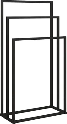 Produktbild von Handtuchhalter Stehend Handtuchständer mit 3 Stangen, Handtuchleiter aus Stahl 45 x 21,5 x 85 cm