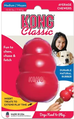 Produktbild von KONG Classic M, rot - Kauspielzeug aus Naturkautschuk für Hunde