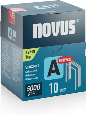 Immagine prodotto di novus 042-0763 novus Tackerklammern Feindraht superhart 53/10, 5.000 St.