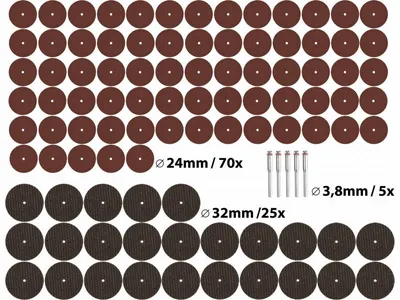 Obrázok produktu pre EXTOL CRAFT 903762 Rezné kotúče, sada 100 ks