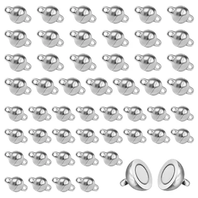 Produktbild von Magnetischer Kettenverschluss und Armbandverschluss - 50 Stück Set - Schmuckherstellung - 6mm und 8mm