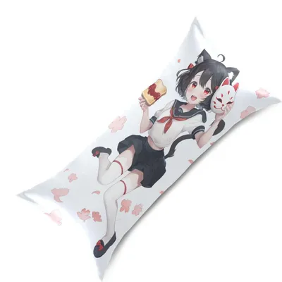 Produktbild von Kissenbezug im Anime-Stil mit Fuchsmasken-Design