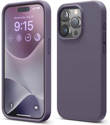 Productafbeelding van Elago Premium siliconen hoesje voor iPhone 15 Pro, kleur: dieplila