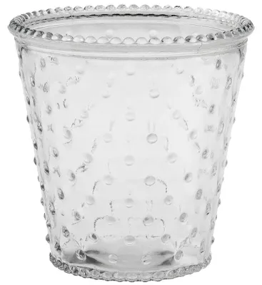 Produktbild von Windlicht mit Noppen / aufgesetzte Glasperlen Ø 13,5x13,5 cm