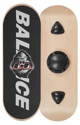 Produktbild von Balance Board für Erwachsene - Wackelbrett - 70 cm Durchmesser - Bis 200 kg belastbar - 3-stufige Höheneinstellung - Rutschfeste Oberfläche - Für Core-Training, Yoga & Stehpult