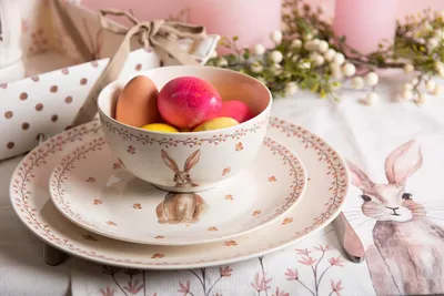 Obrázok produktu pre Clayre & Eef Hrnček 350 ml Béžovo-hnedý porcelánový králik
