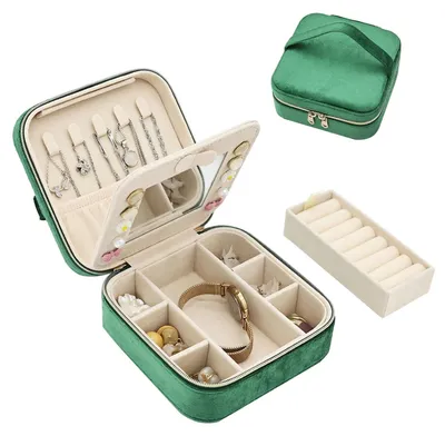 Produktbild von Schmuck Organizer mit Spiegel für Reisen