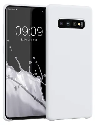 Produktbild von kwmobile Handyhülle für Samsung Galaxy S10 Plus / S10+ Hülle - Case Silikon - Kabelloses Laden - Schutzhülle Cover in Weiß matt