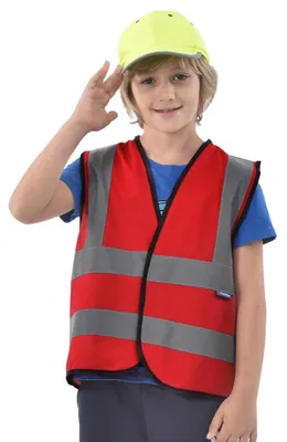 Produktbild von Sicherheitsweste für Kinder Warnweste Reflektierend 6-9 Jahre Rot