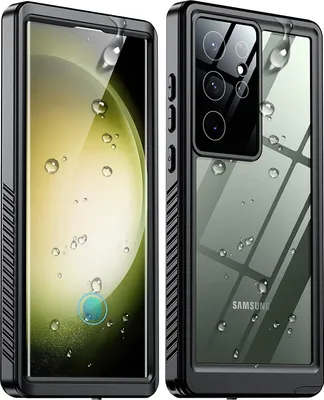 Produktbild von Wasserdicht Hülle für Samsung Galaxy S23 Ultra Staubdicht Schneefest IP68 360 Grad Komplett Schutzhülle mit eingebautem Displayschutzfolie Schwarz