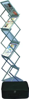 Produktbild von DEFLECTO 36100 Prospektsäule 6 Fächer A4 silber