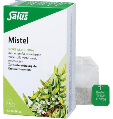 Produktbild von Salus - Mistel Tee - 1x 15 Filterbeutel (30 g) - Arzneitee - Visci albi herba - zur Unterstützung der Kreislauffunktion -