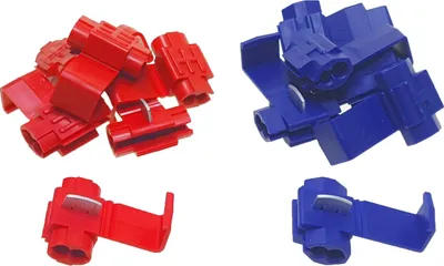 Image de baytronic 10x connecteurs rapides / voleurs de tension 5x bleu, 5x rouge